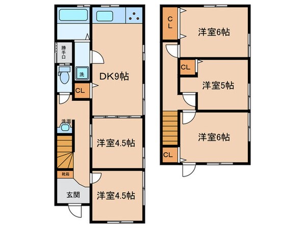 秋竹西堤貸家の物件間取画像